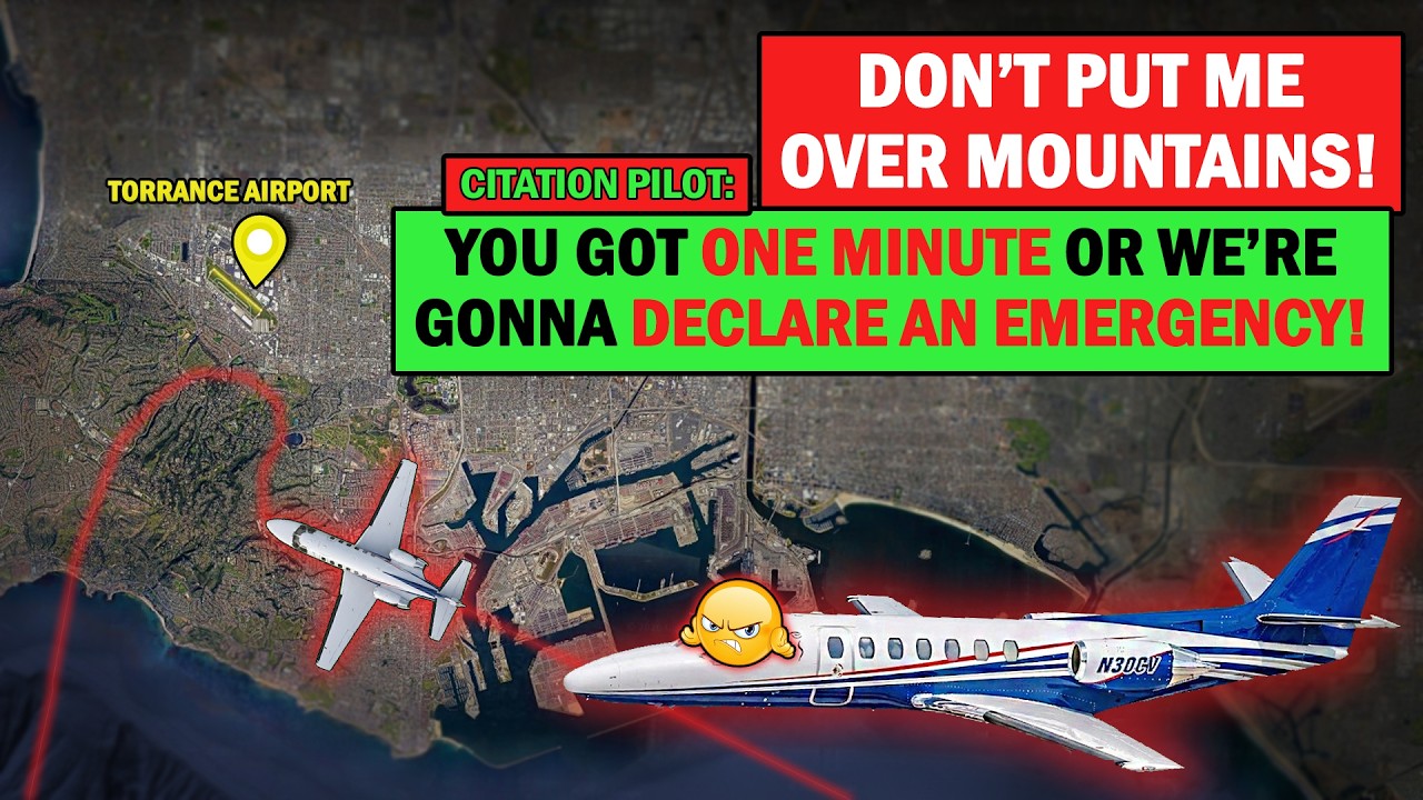 Angry Pilot Yelling at Controller Threatens to Declare Emergency - and he does!