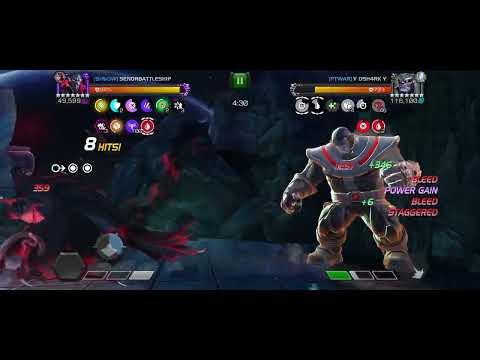 MCOC AW Symbiote Supreme vs. Deathless Thanos on Node 45