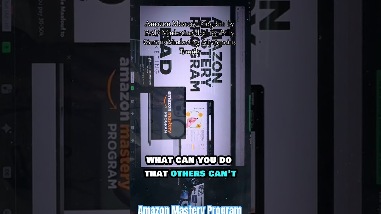 Amazon Mastery Program by BAD Marketing deal for Billy Gene is Marketing AI Geneius Family #amazon