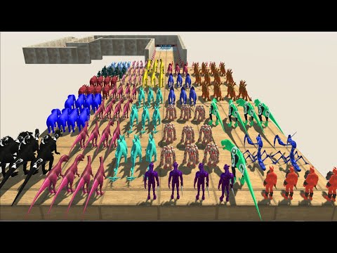 Colors Run To Get a Pink Pig #17- Animal Revolt Battle Simulator