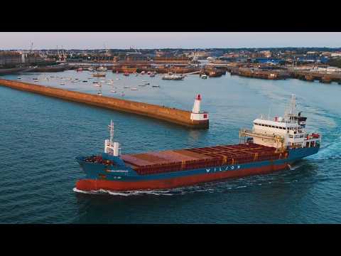 General Cargo Ship Wilson Hirtshals Leaving Saint Malo | 2-8-2024
