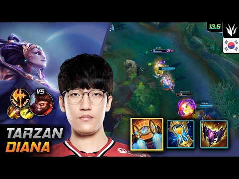 Tarzan Jungle Diana Build Hextech Rocketbelt Conqueror - LOL KR 13.5