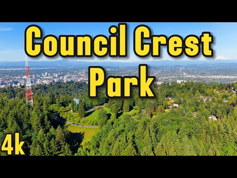 Council Crest Park in 4K | Portland’s Highest Point from Above | Let’s Walk Drone View