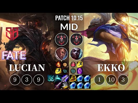 SB FATE Lucian vs Ekko Mid - KR Patch 10.15