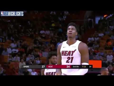 Hassan Whiteside - 2018.11.07 -  Heat vs Spurs - 29 Pts, 20 Rebs, 9 Blks!