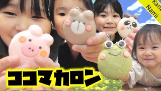 かわいすぎるマカロン食べたよ☆ふるさと納税返礼品【かな13歳✿なみ9歳✿りょう5歳✿みき2歳】
