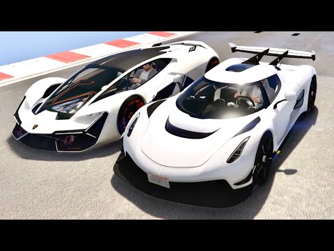 Koenigsegg Jesko vs Lamborghini Terzo Millennio - Drag Race 10 KM
