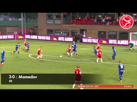 Doelpunten Almere City FC - MVV (8-8-2014)