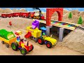Diy tractor making mini Bridge for Train Construction | diy Industrial Concrete Mixer | HP Mini