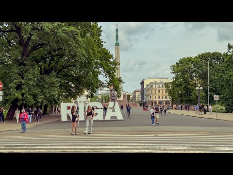 Walking Tour of Riga City, Latvia 🇱🇻 