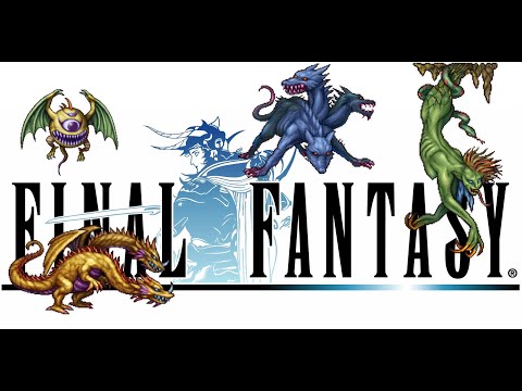 Final Fantasy 1 Earthgift Shrine: Cerberus/ Echidna/ Ahriman/ Two-Headed Dragon Boss fights.