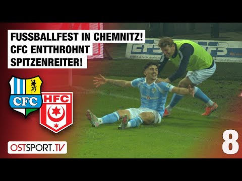 Football festival in Chemnitz! CFC dethrones the league leaders! Chemnitz - Halle | Regionalliga ...