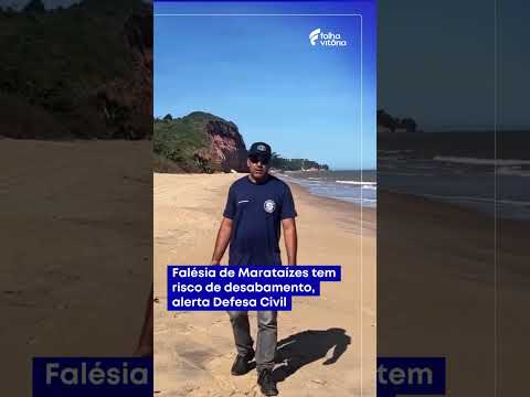 Falésia de Marataízes tem risco de desabamento, alerta Defesa Civil