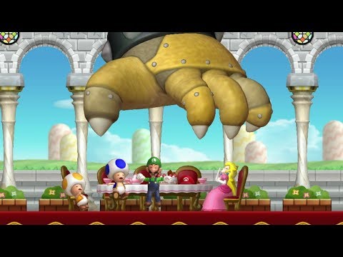 New Super Luigi U Co-op Walkthrough - World 1 Acorn Plains (All Star Coins)