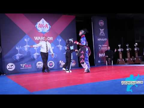 Morgan Plowden v Melanie Ortiz Womens Sparring 2015 AKA Warrior Cup