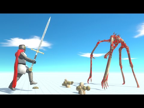 Champion Knight vs Stickman Lava Golem Units Fantasy and Infernals - Animal Revolt Battle Simulator