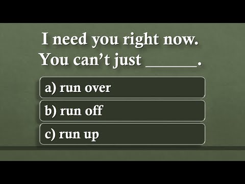 Phrasal Verbs - Run | English Vocabulary Test