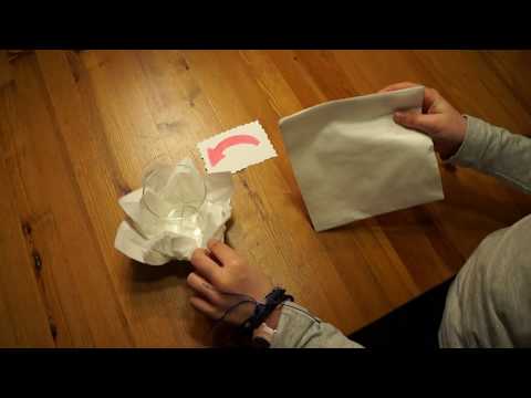 Servietten Origami Seerose falten