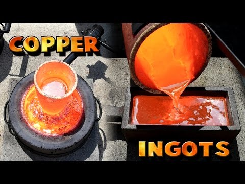 Making 5 Pound Copper Ingots From Scrap Video