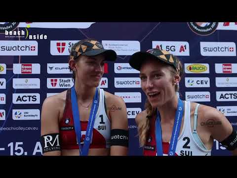 Betschart / Hüberli (SUI) nach ihrem EM Sieg im Interview #Beachvienna