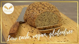 Das beste Low carb Brot! Nur 5g KH/ 100g, ohne Mehl, vegan, glutenfrei, soyafrei