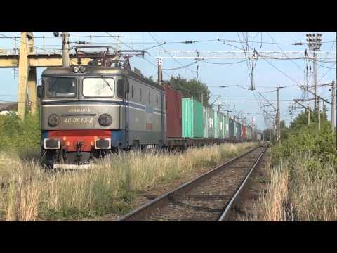 Tren de marfa cu 31 containere intra in statia Suceava cu 40-0813-2 - 01.06.2015