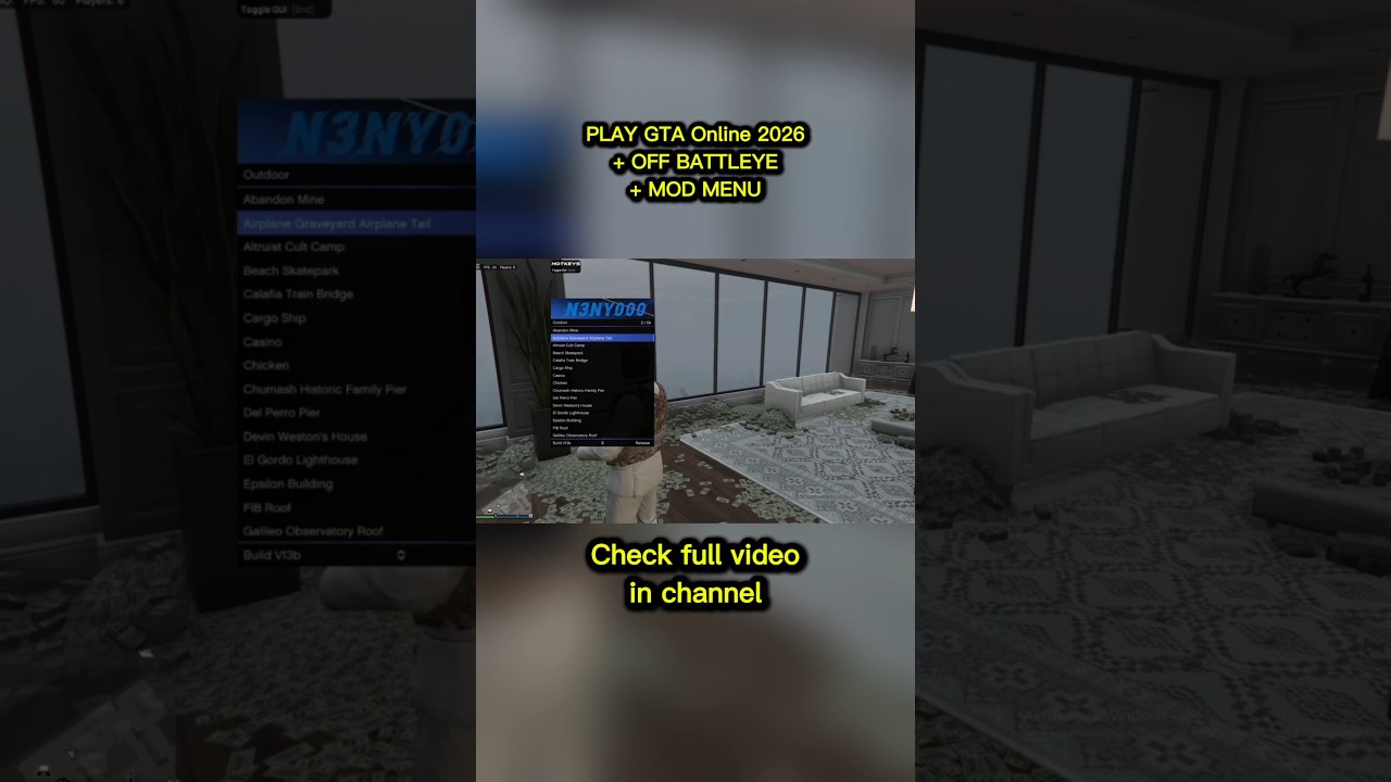GTA Online with off battleye 2026 + new cheat menyoo 2026