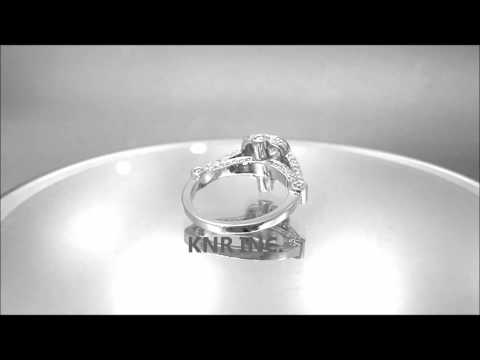 18K WHITE GOLD CUSHION CUT DIAMOND ENGAGEMENT RING ART DECO ANTIQUE STYLE 1.91CT - KNR INC - 308