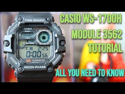 Casio WS-1700H Tutorial - How to set up and operate