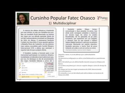 Aula cursinho Fatec Osasco - Multidisciplinar
