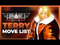TERRY BOGARD MOVE LIST Garou Mark Of The Wolves MOTW