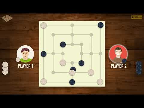How to play 9 men's morris | board game for two players | Learn How To Play Nine Men's Morris