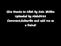 Give thanks to Allah by Zain Bhikha 