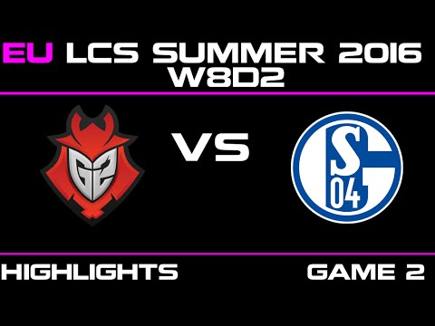 G2 vs S04 Game 2 highlights W8D2 EU LCS 2016 G2 Esports vs Schalke 04   S04 vs G2   LCS LOL