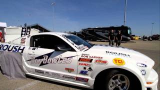 DON BOWLES ROUSH PROPANE POWERED STANG WARMN UP AT RT66 DON BOWLES ROUSH PROPANE POWERED STANG WARMN UP AT RT66