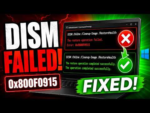 DISM Error 0x800F0915 Windows 11 repair content could not be found