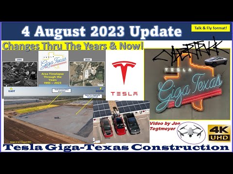 Cybertruck Supercharging! W side Construction Progress! 4 August 2023 Giga Texas Update (07:35AM)
