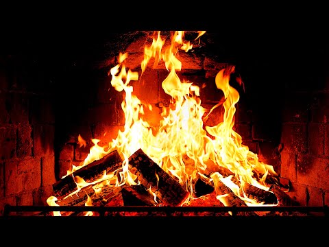 Cozy Fireplace 4K (12 HOURS). Fireplace with Crackling Fire Sounds. Fireplace Ambience