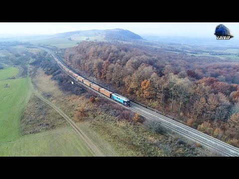 🚁[Drone] LDE2100 60-1564-3 & Marfar MMV Freight Train in Munții Apuseni Mountains - 16 November 2020