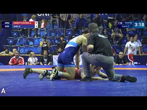 BRONZE FS - 57 kg: A. HARUTYUNYAN (ARM) v. H. CHO (KOR)