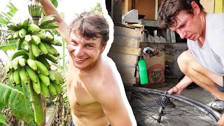 Eksperimentas su bananais | Nuleista padanga | Purvo ugnikalnis!