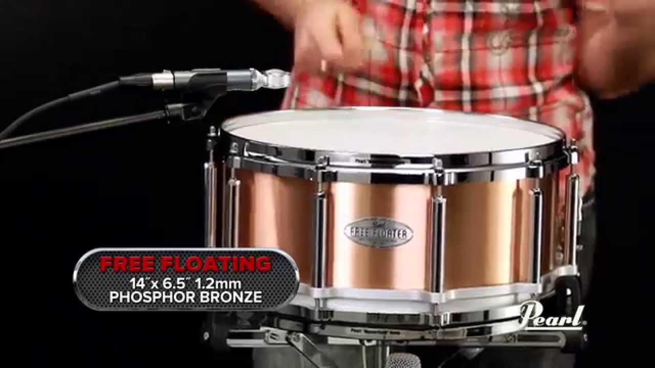 Pearl Free Floater 14x6.5" Snare Drum - Phosphor Bronze