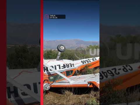 Urgente: cae avioneta en Tarija y tripulantes sobreviven