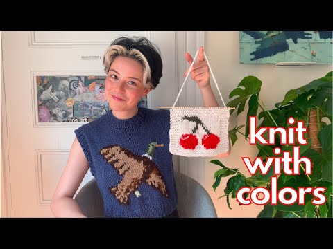 how to knit with colors! intarsia tutorial | Made in...