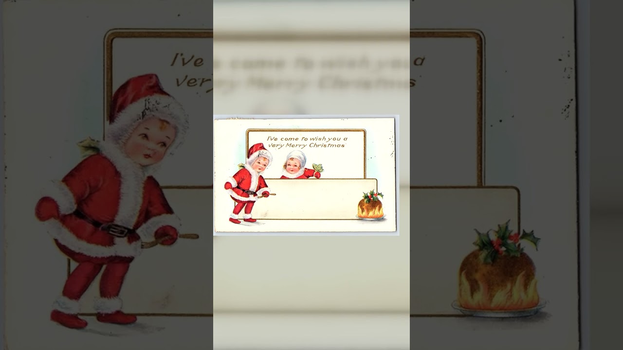 Whitney Made Christmas Postcard, Santa Children, 1910s, South Dakota Video