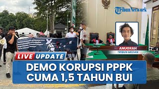 Aksi Demo Guru Korban Kecurangan PPPK Langkat di PN Medan, Desak Hakim Putuskan Secara Adil