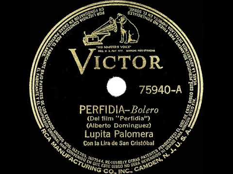 1st RECORDING OF: Perfidia (in Spanish) - Lupita Palomera (1937)