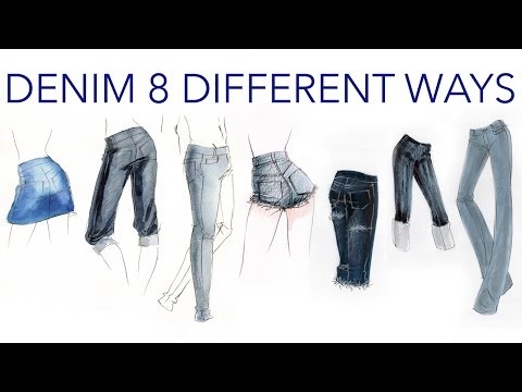 1st YouTube video about how to draw jeans