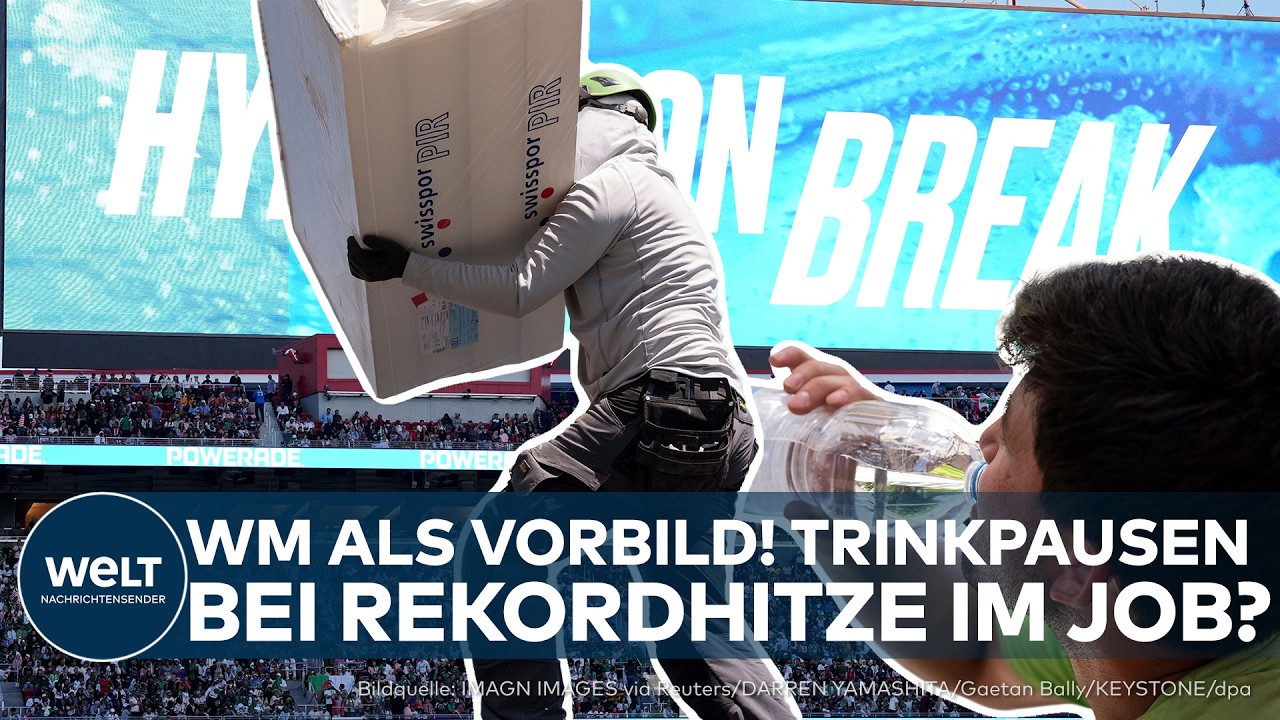 REKORDHITZE: Wenn selbst Fußballer pausieren –  EGB fordert Hitzeschutz für Arbeiter!