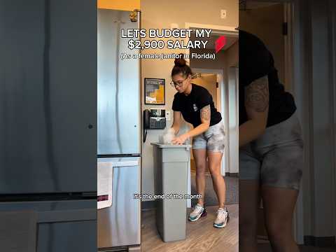 You can get my template in my bio 💕 Let’s budget my $2,900 salary as a janitor in Florida #salary
